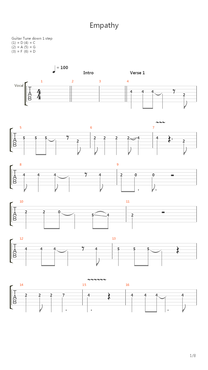 Empathy吉他谱