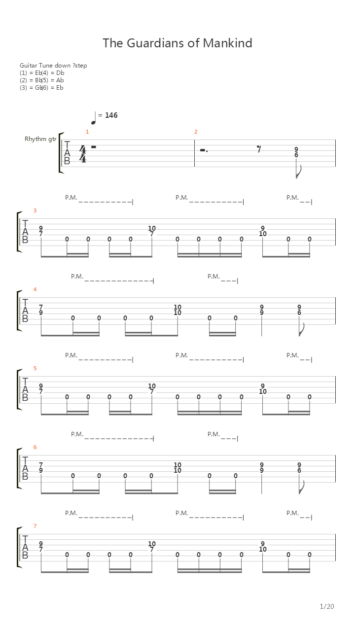 Guardians Of Mankind吉他谱