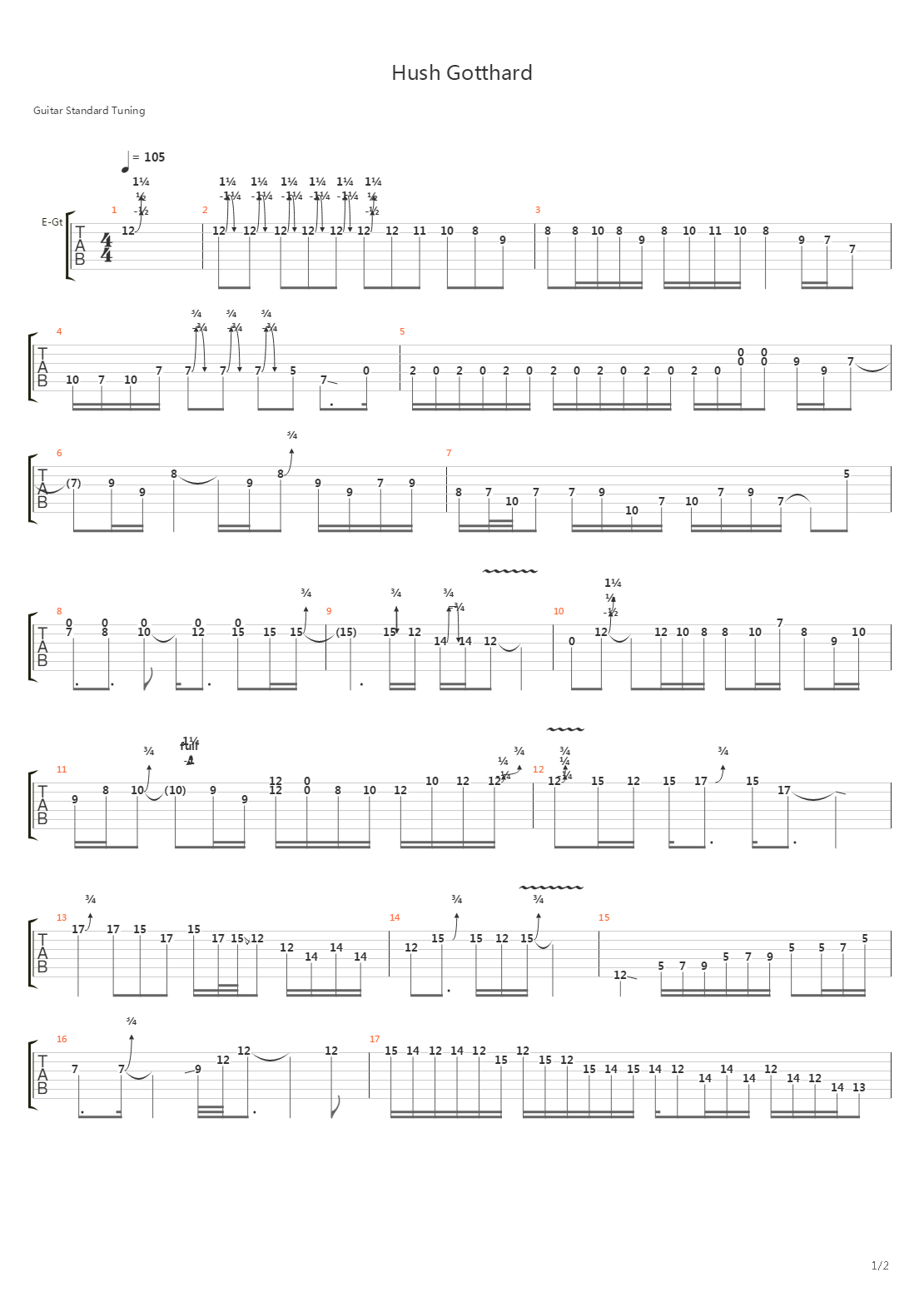 Hush吉他谱