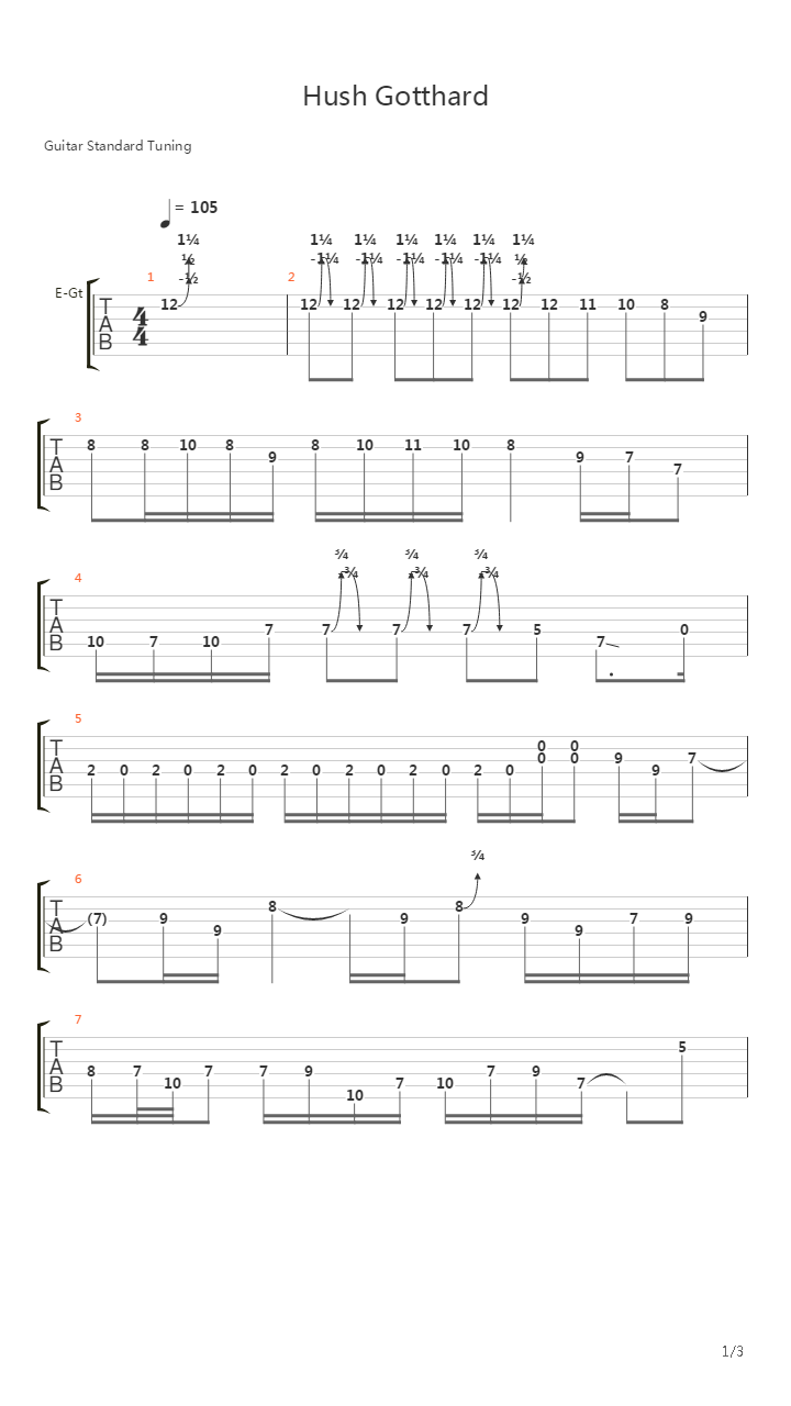 Hush吉他谱