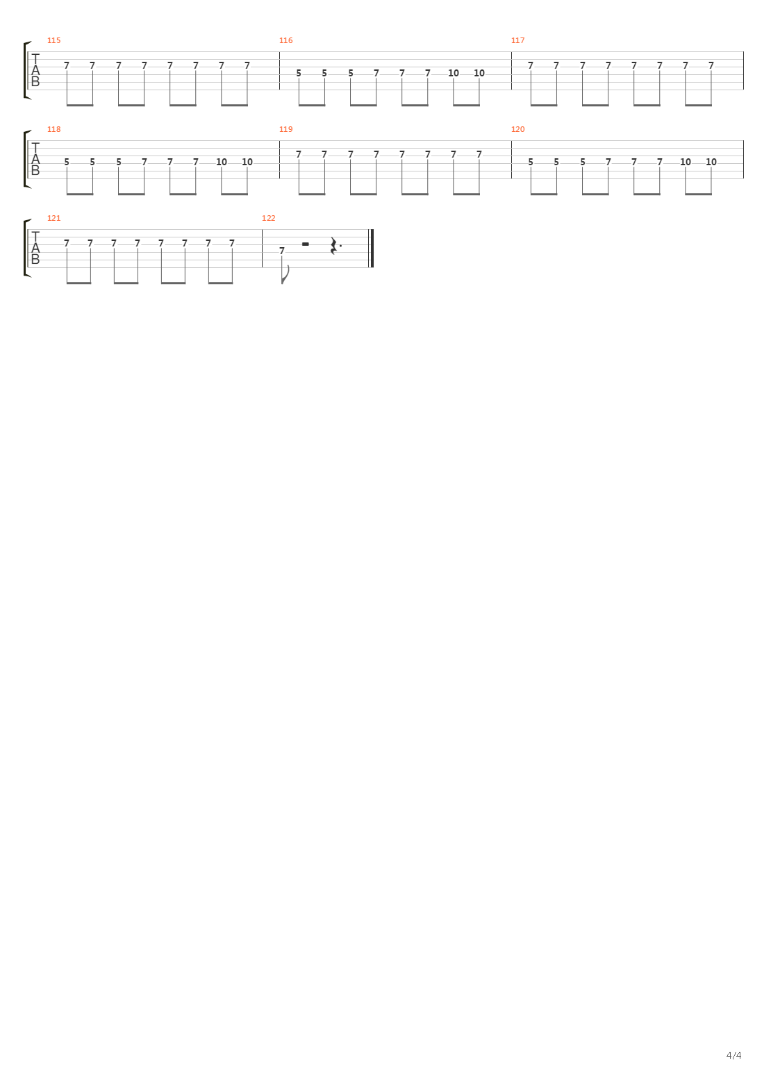 Obstacle 1吉他谱