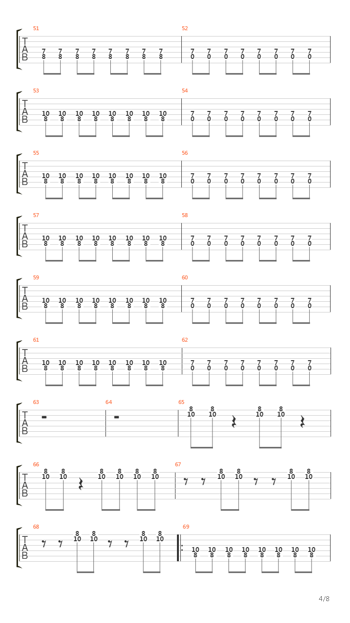 Obstacle 1吉他谱