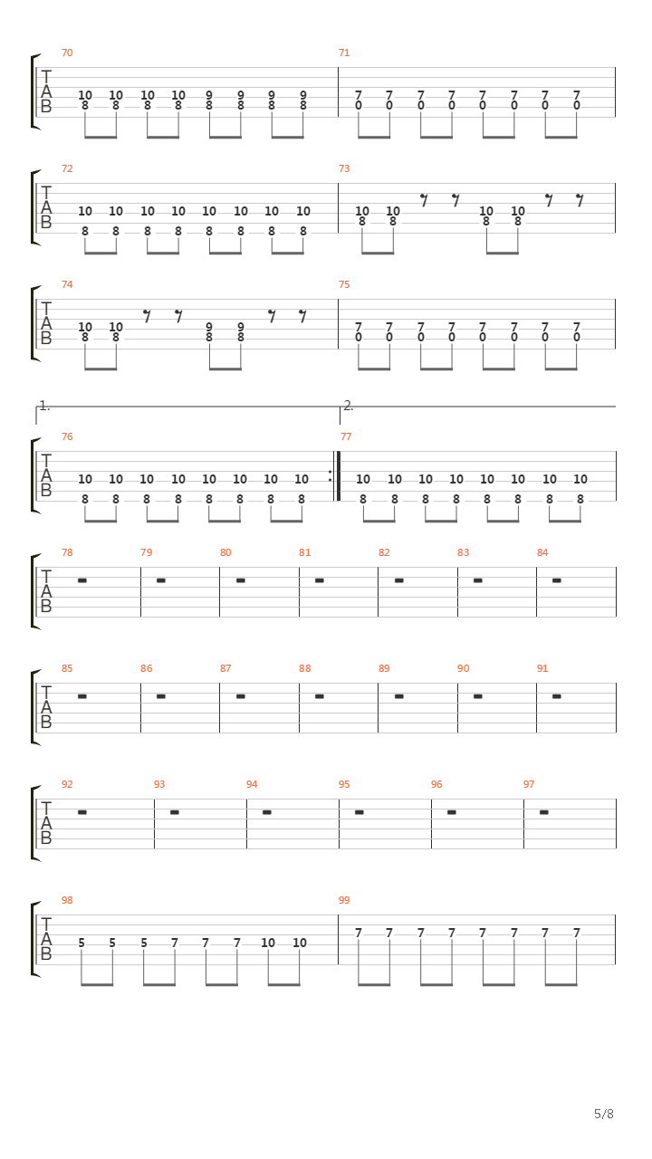 Obstacle 1吉他谱