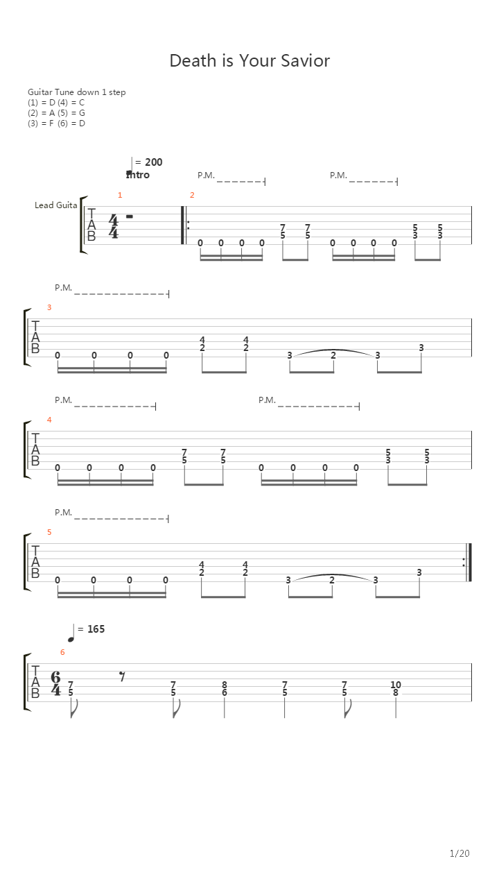 Death Is Your Saviour吉他谱