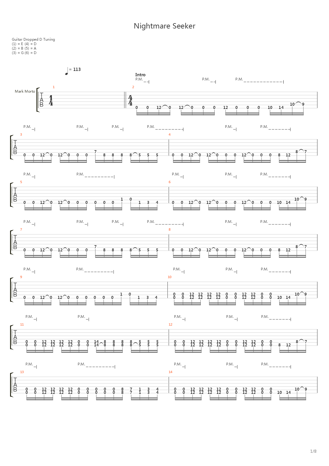 Nightmare Seeker吉他谱