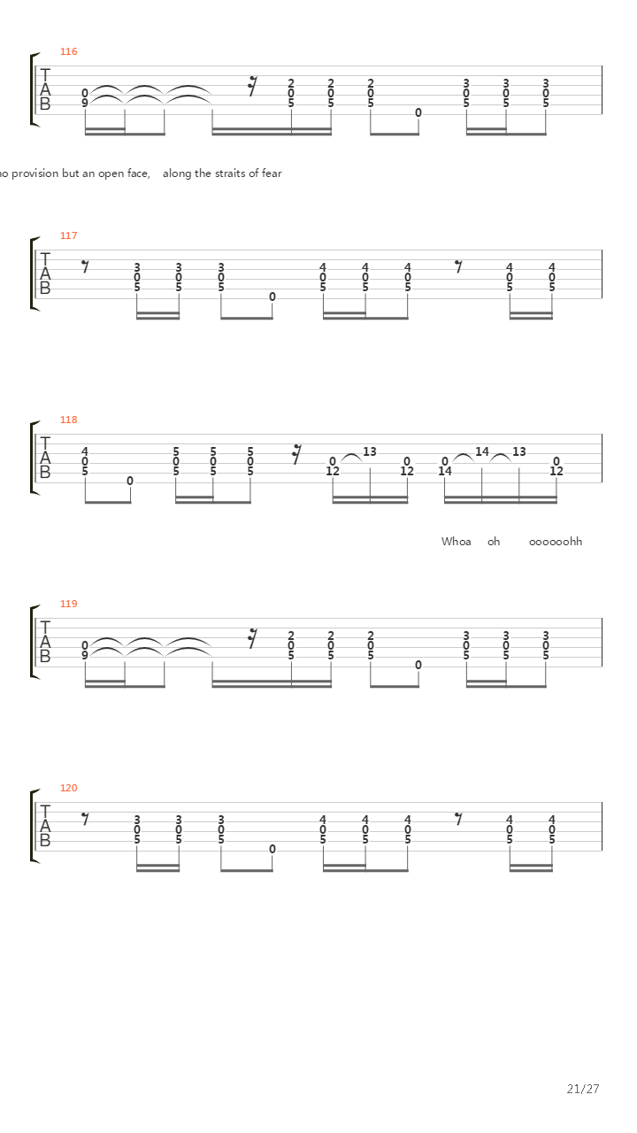 Kashmir吉他谱