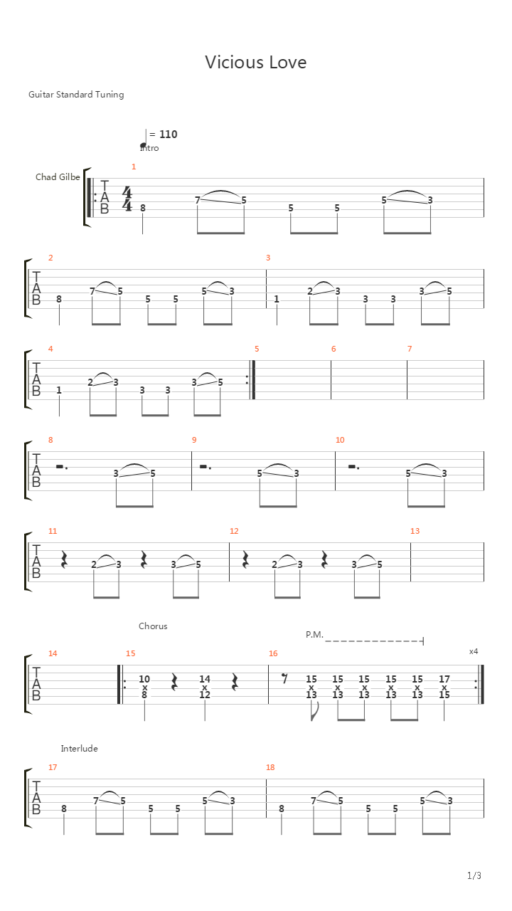 Vicious Love吉他谱