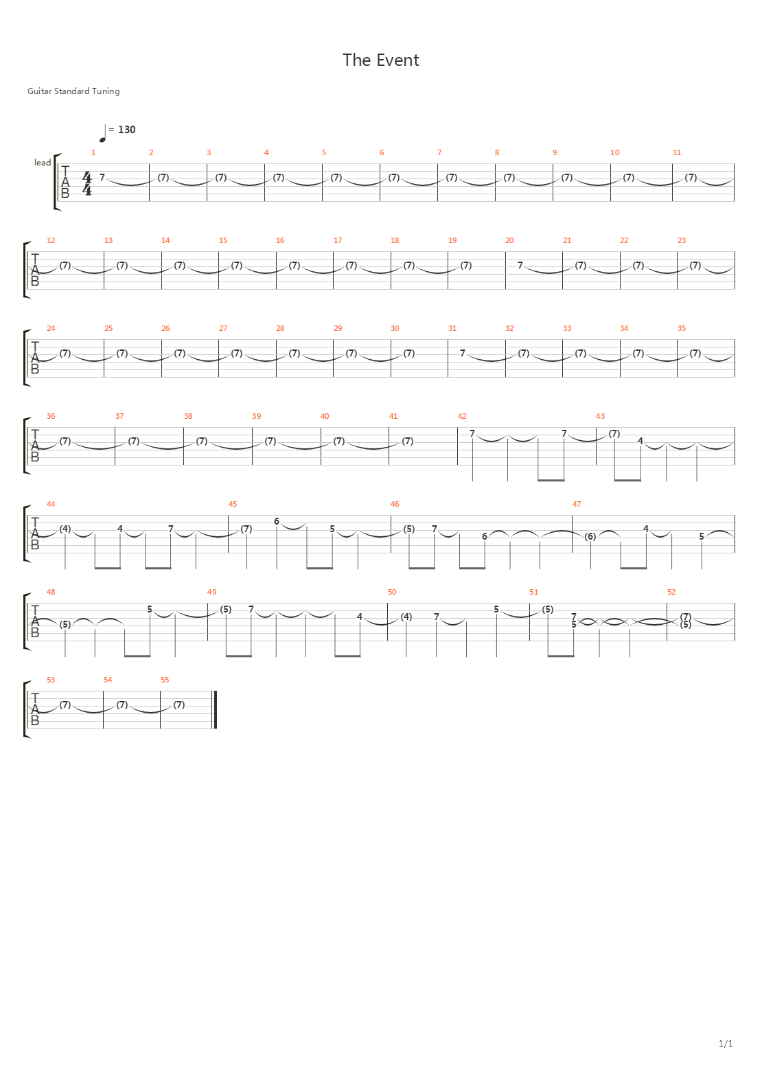 The Event吉他谱