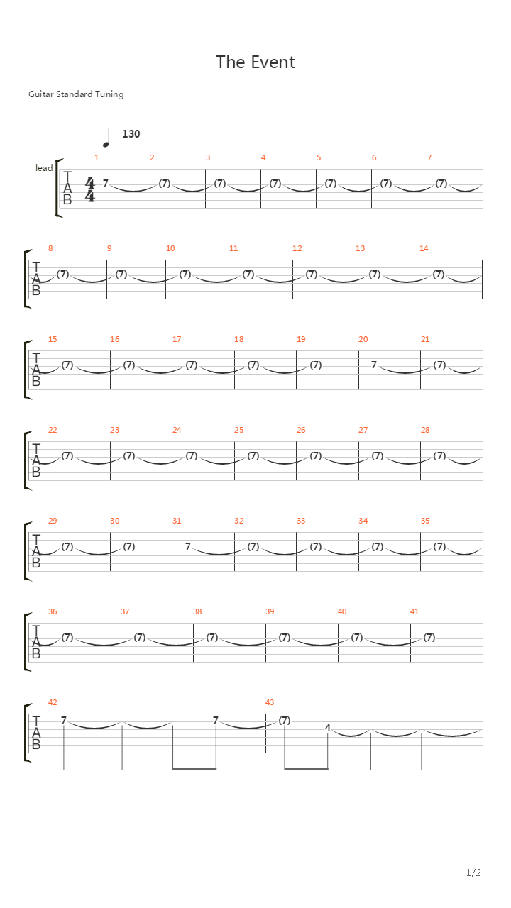 The Event吉他谱