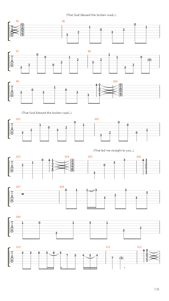 Bless The Broken Road吉他谱