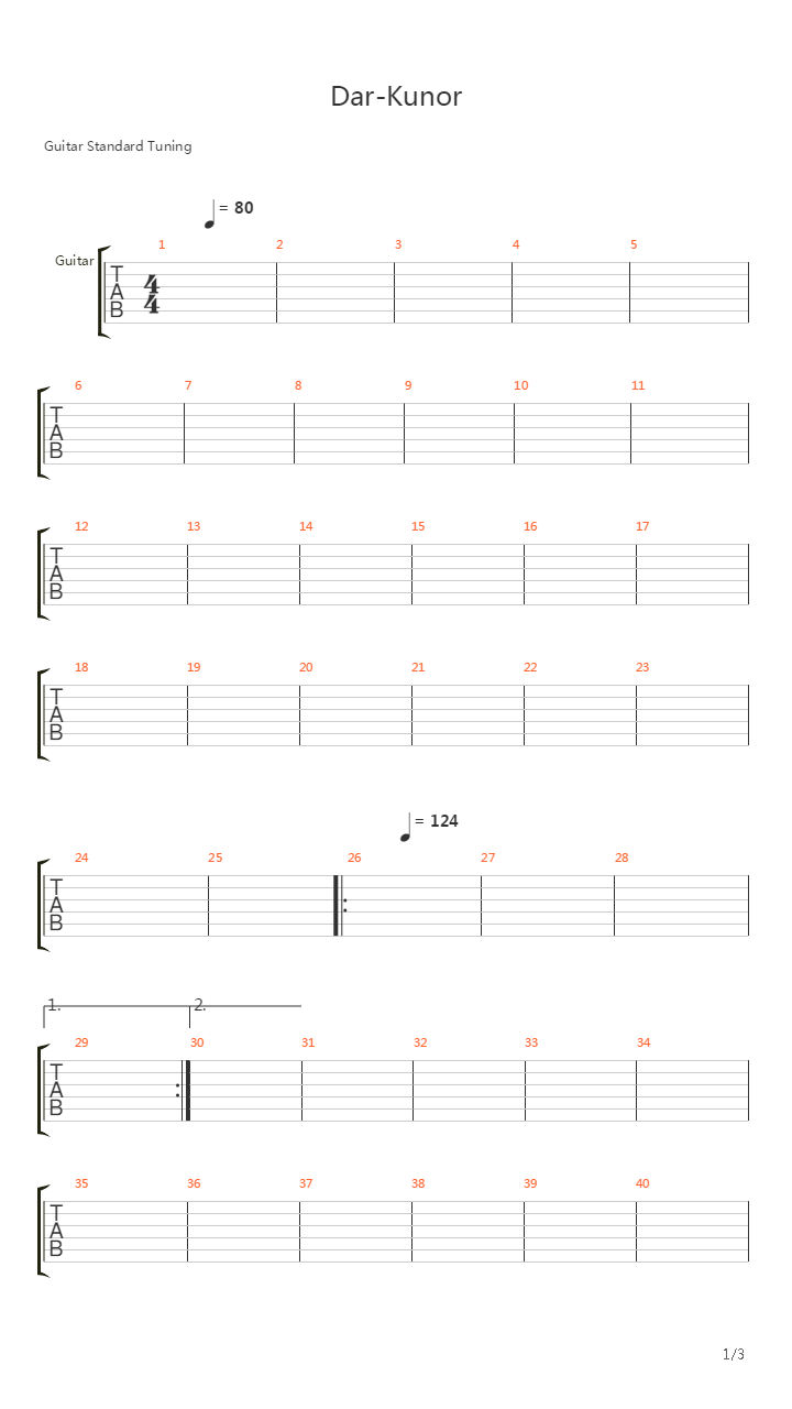 Dar-Kunor吉他谱