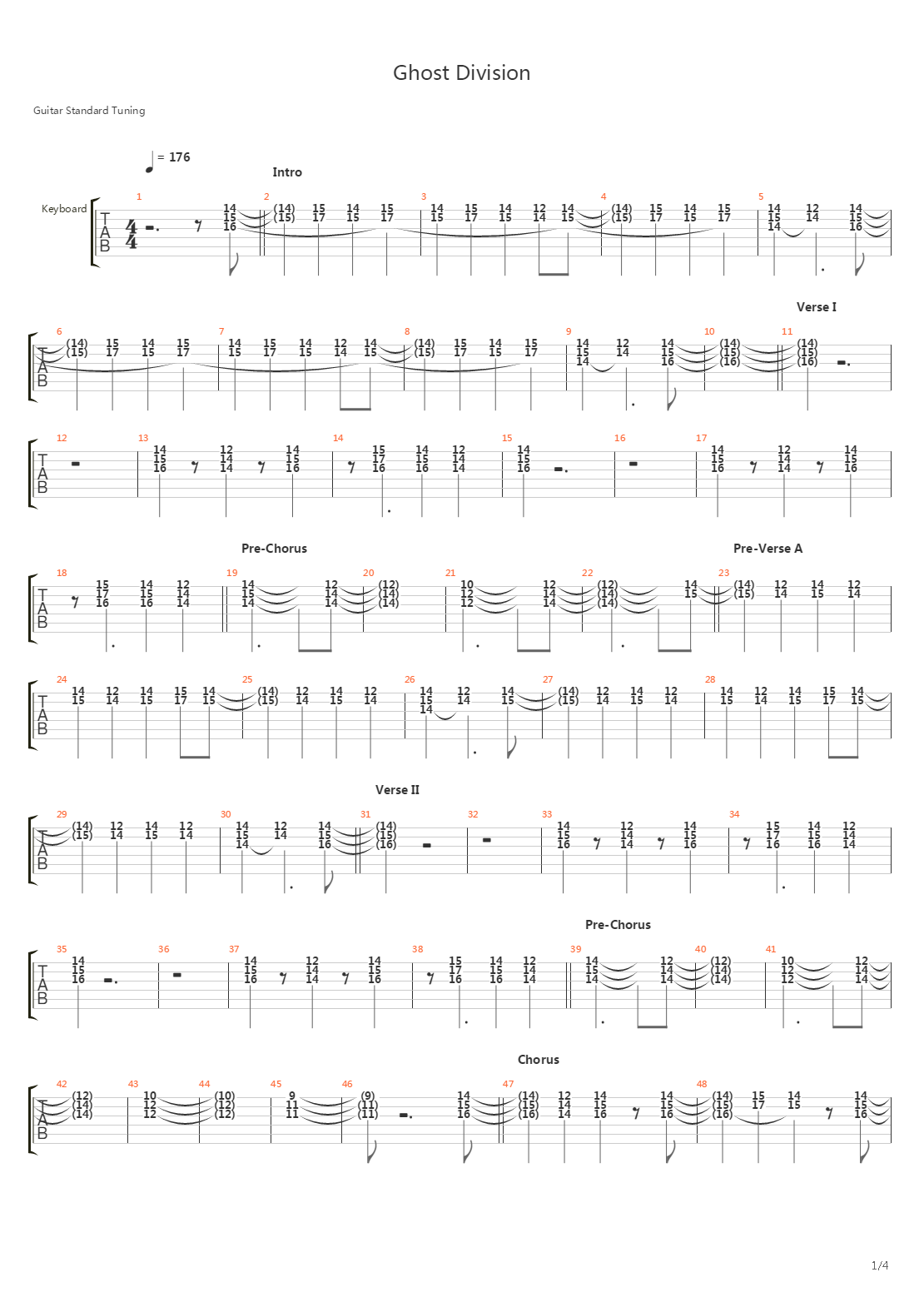Ghost Division吉他谱