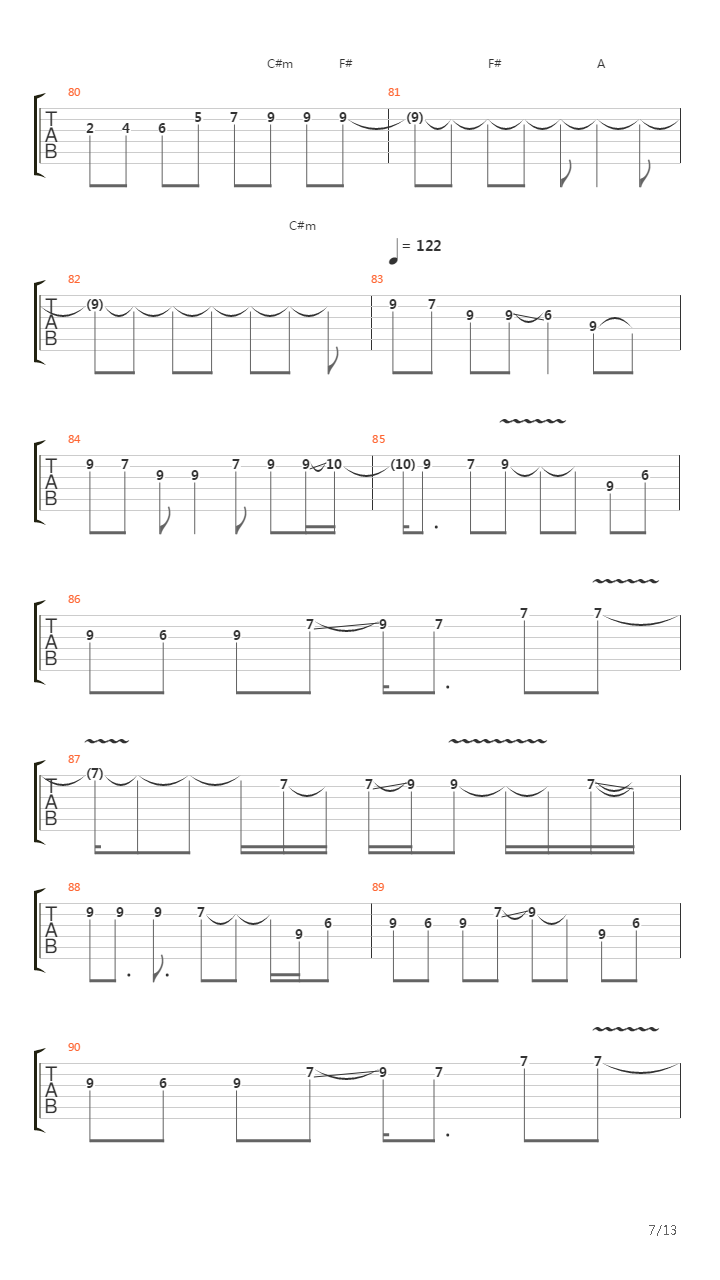 As Times Goes On吉他谱