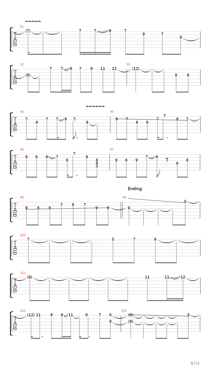 As Times Goes On吉他谱