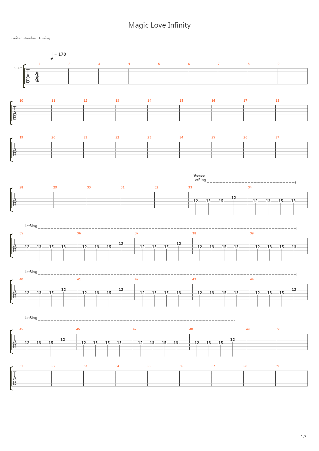 Magic Love Infinity吉他谱