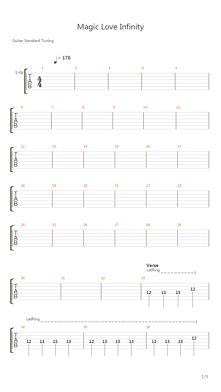 Magic Love Infinity吉他谱