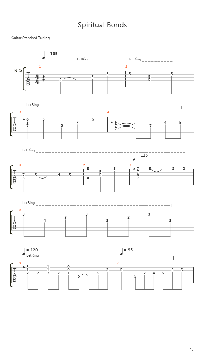 Spiritual Bonds吉他谱