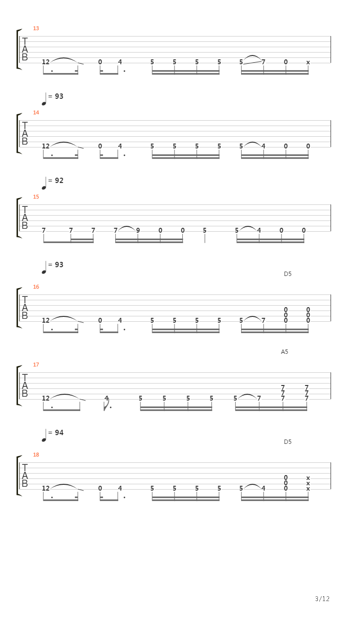 The Chimera吉他谱