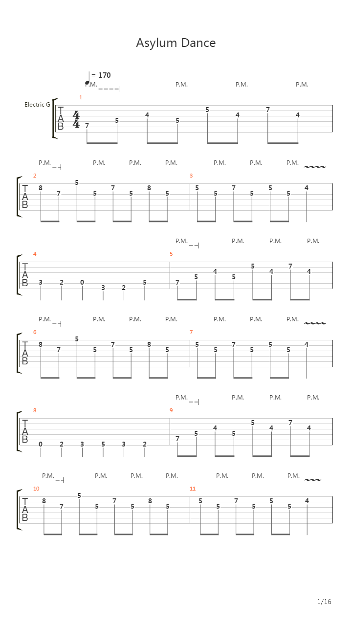 Asylum Dance吉他谱