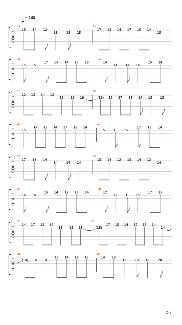 Fiesta Pagana (intro)吉他谱