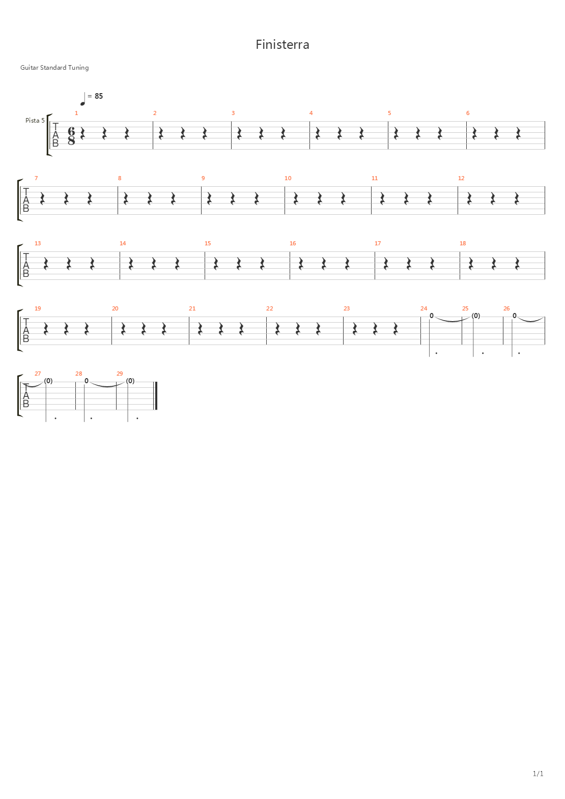 Finisterra (Final)吉他谱