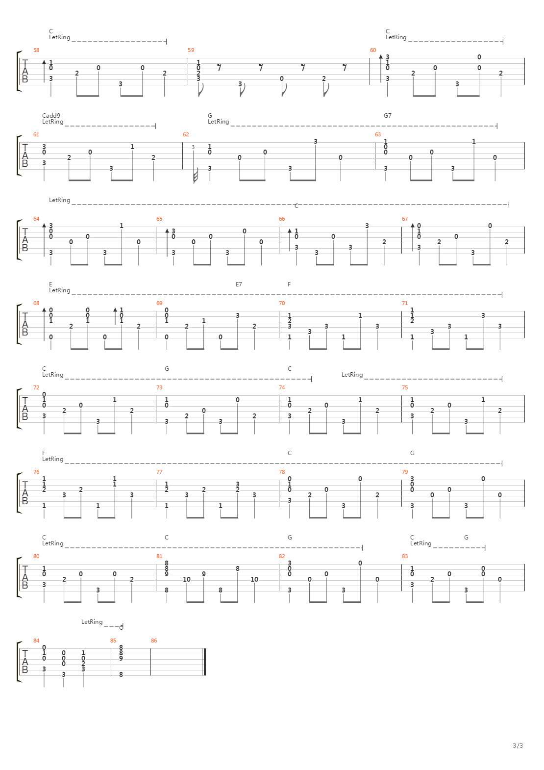 Freight Train吉他谱