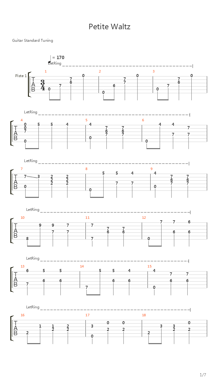 Petite waltz吉他谱