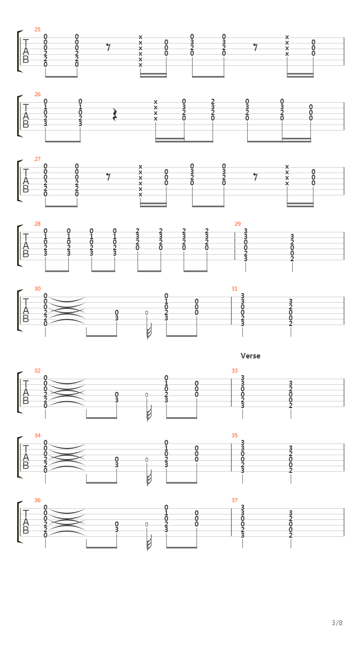 Push吉他谱