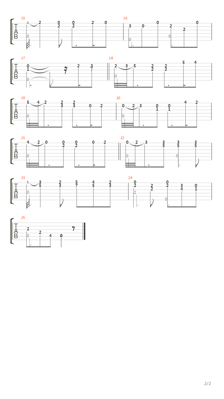 Andantino From 2 Part in A-dur吉他谱