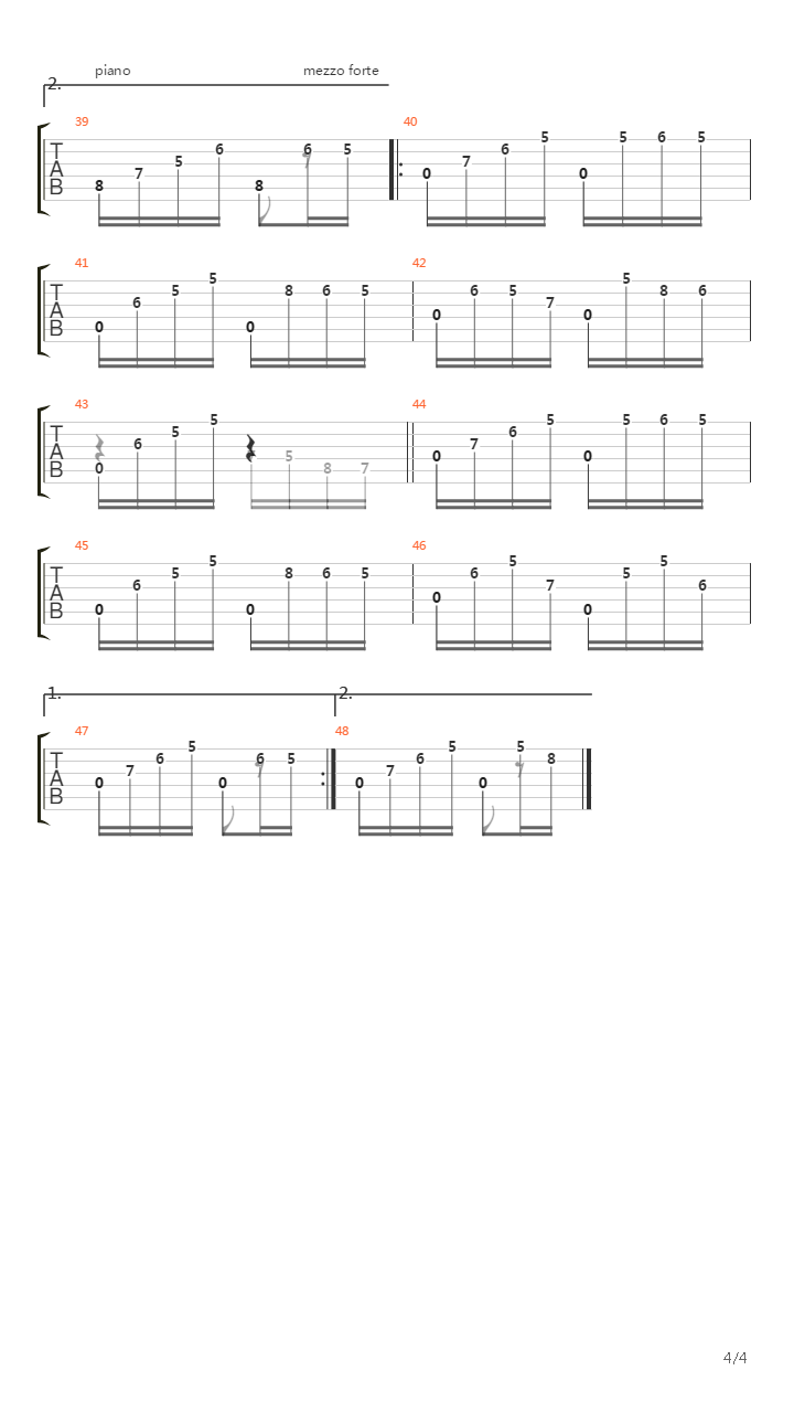 Andantino From 2 Part in F-dur吉他谱