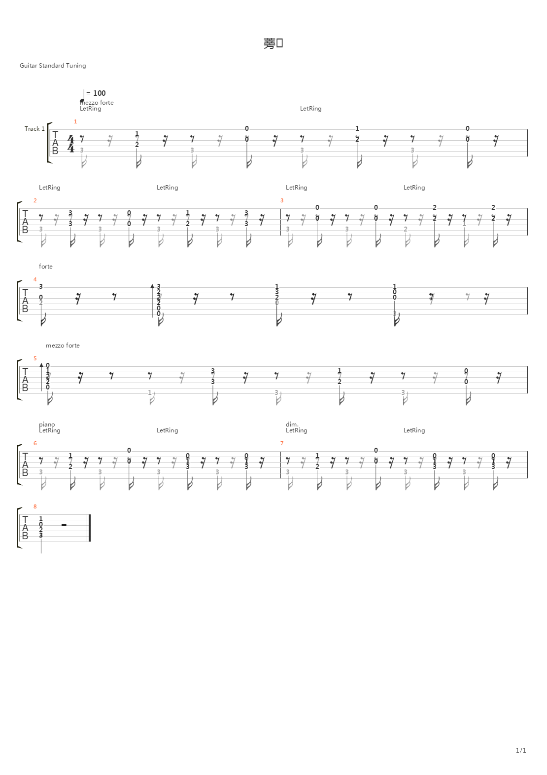 Etude From 2 Part in C-dur吉他谱