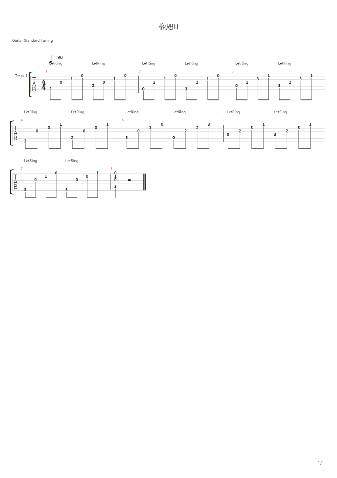 Prelude in C-dur吉他谱