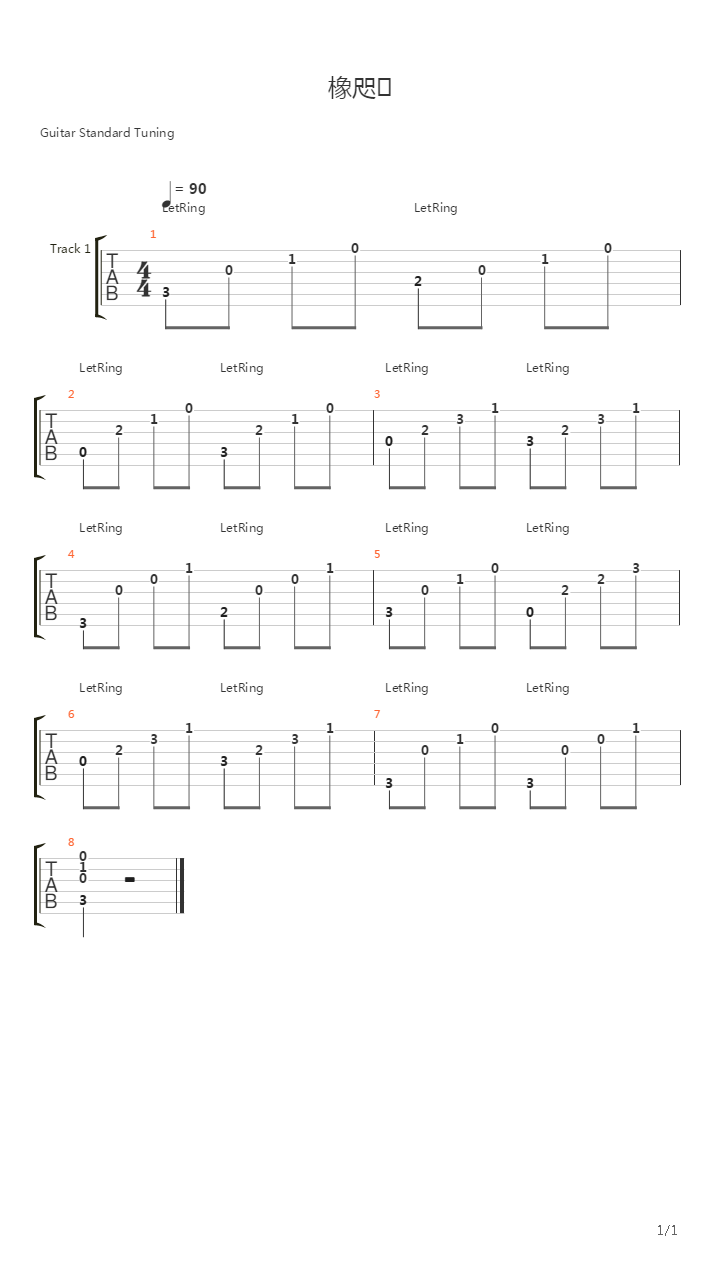 Prelude in C-dur吉他谱