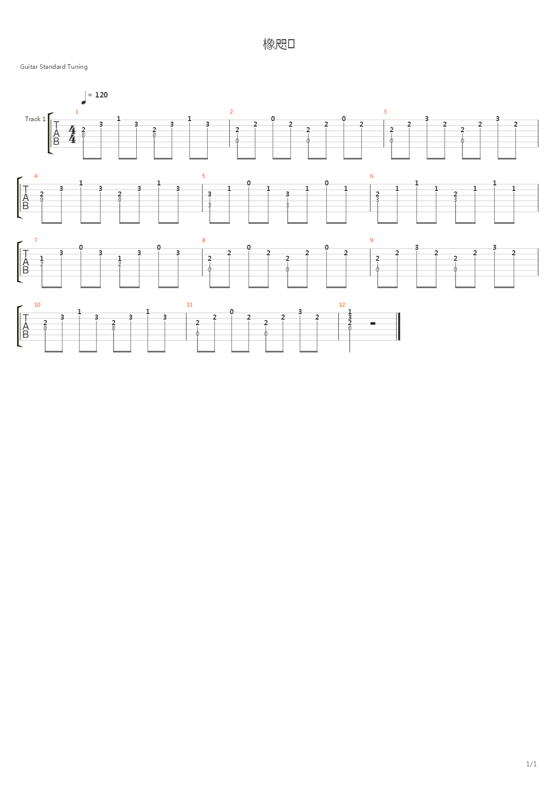 Prelude in D-moll吉他谱