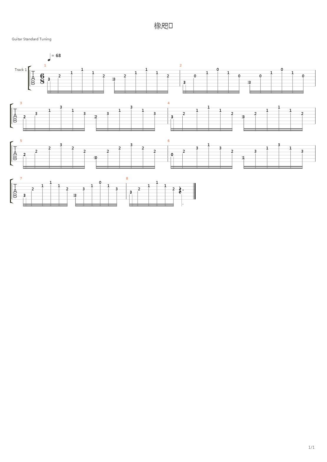 Prelude in F-dur吉他谱