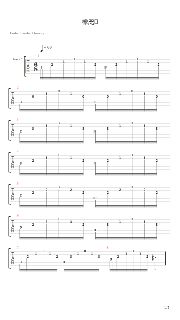 Prelude in F-dur吉他谱