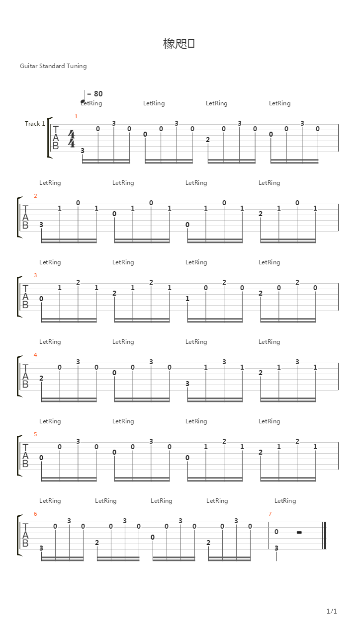 Prelude in G-dur吉他谱