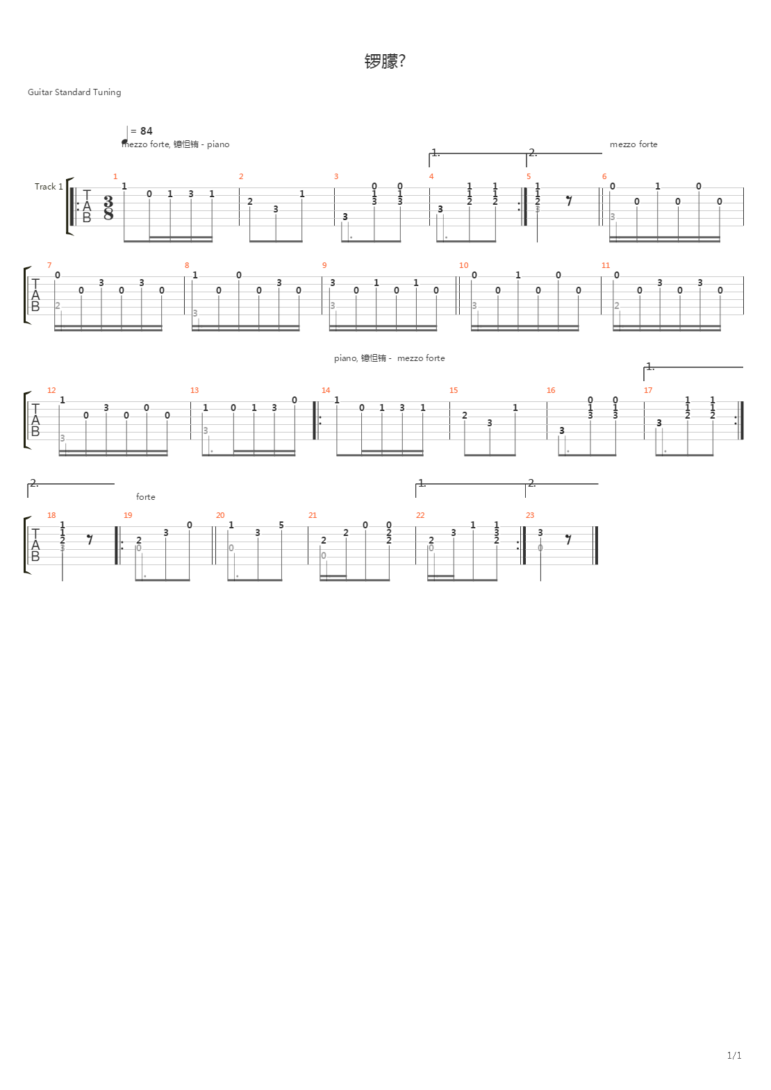 Waltz in F-dur吉他谱