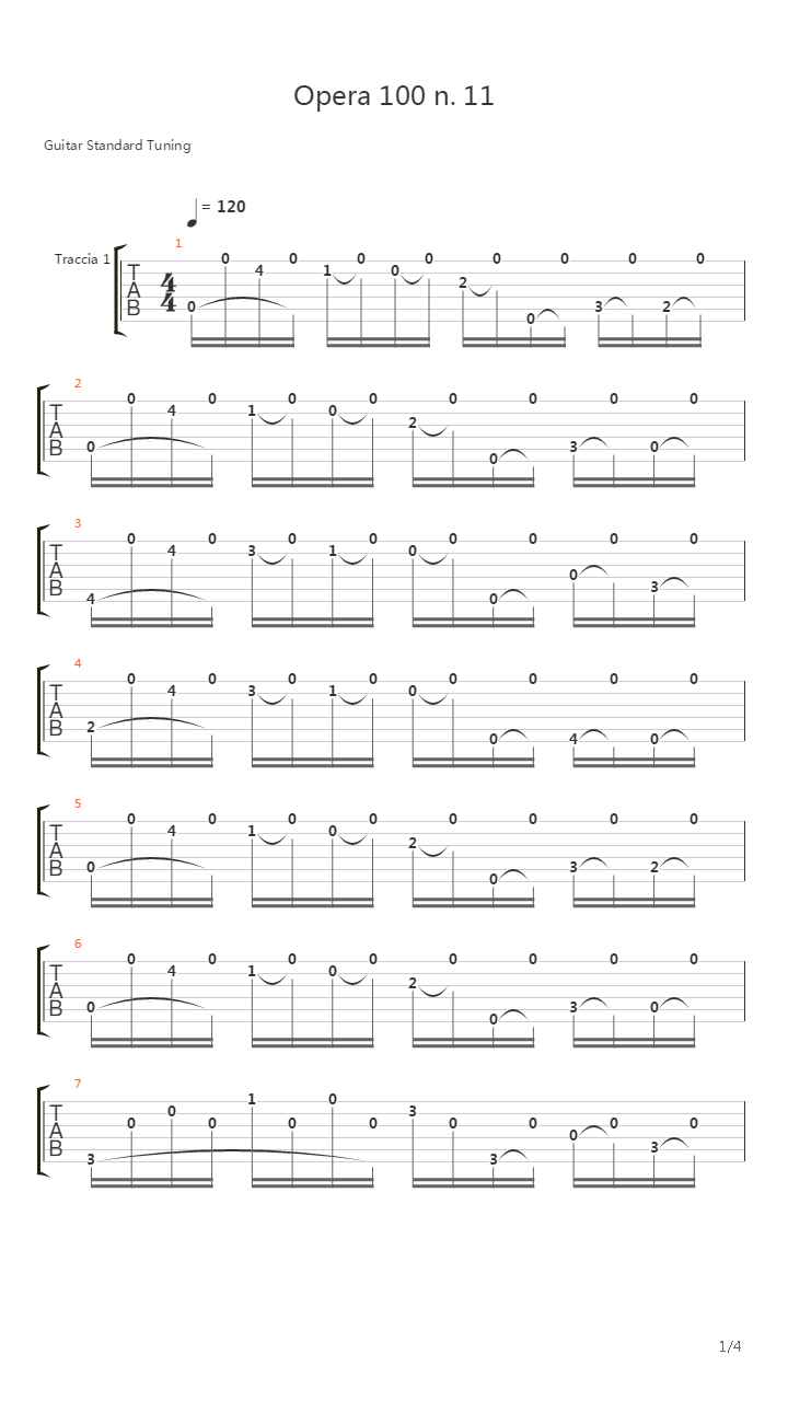 Opera 100 No 11吉他谱