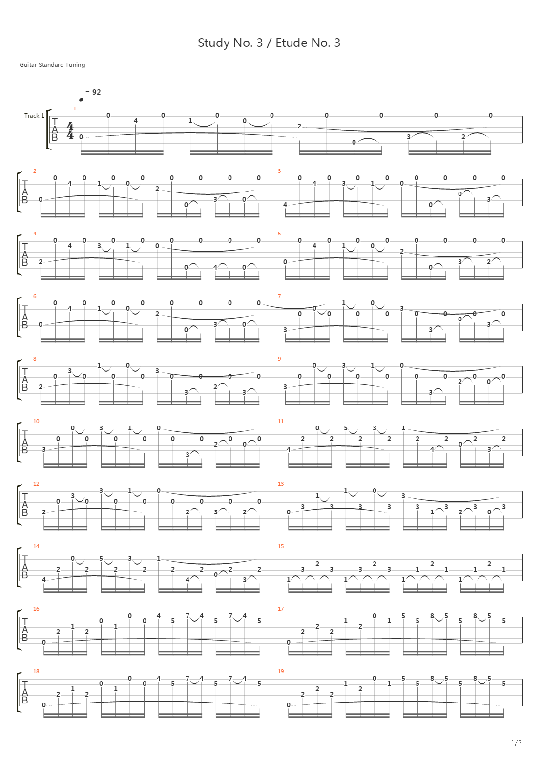 Study No 3吉他谱
