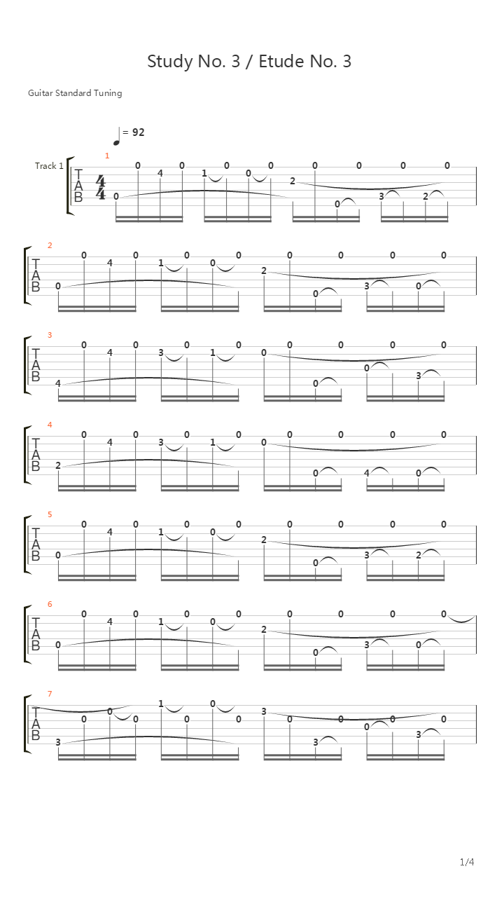 Study No 3吉他谱