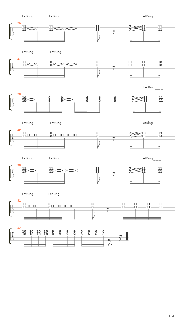 Bass Solo 1995吉他谱