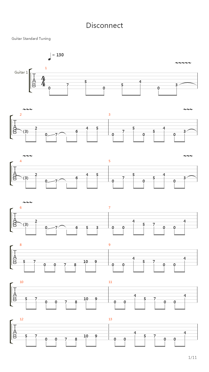 Disconnect吉他谱