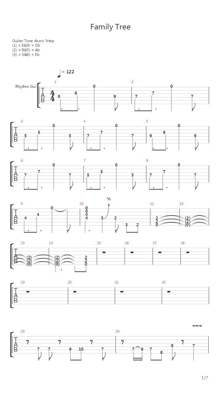 Family Tree吉他谱
