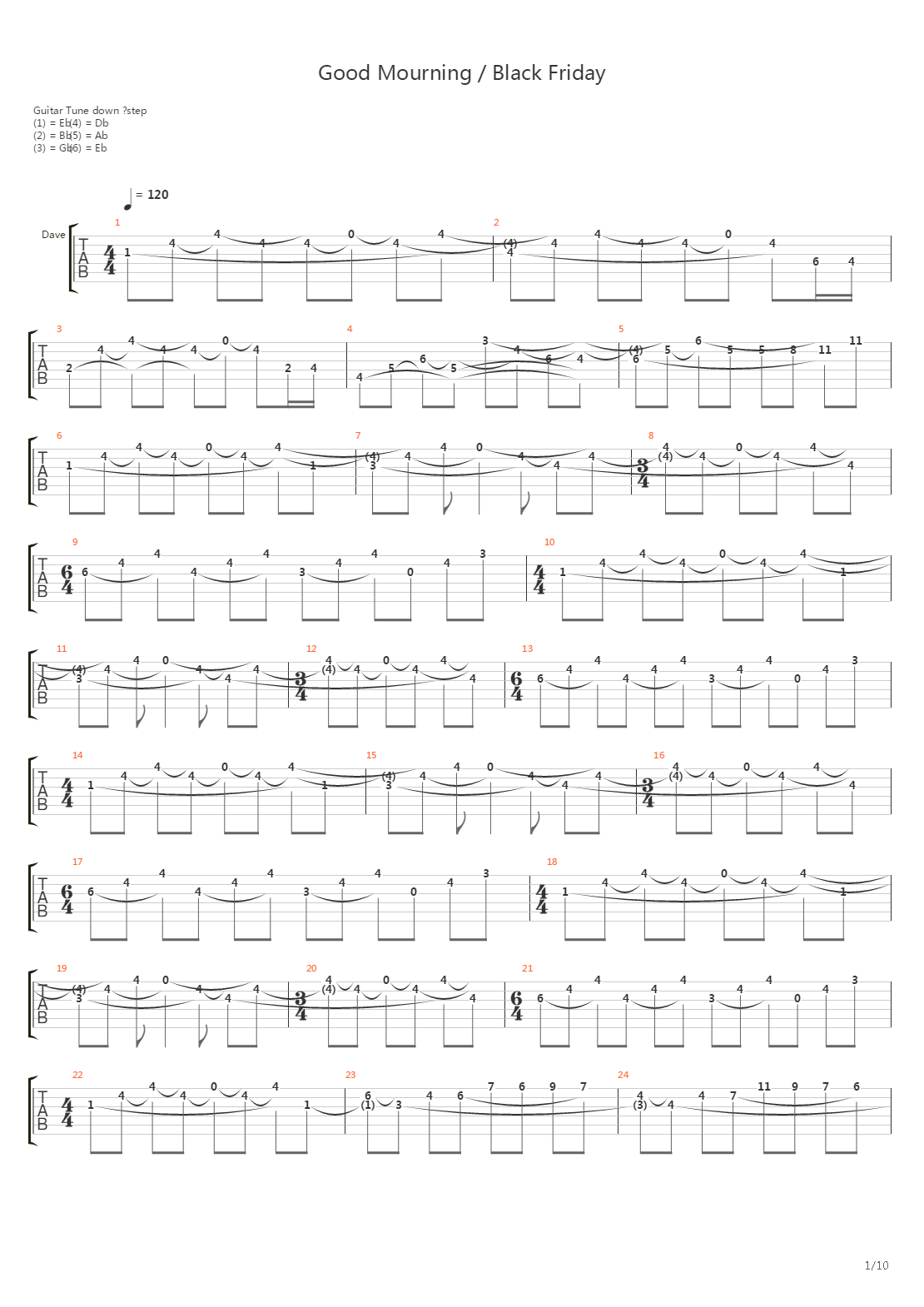 Good Mourning Black Friday吉他谱