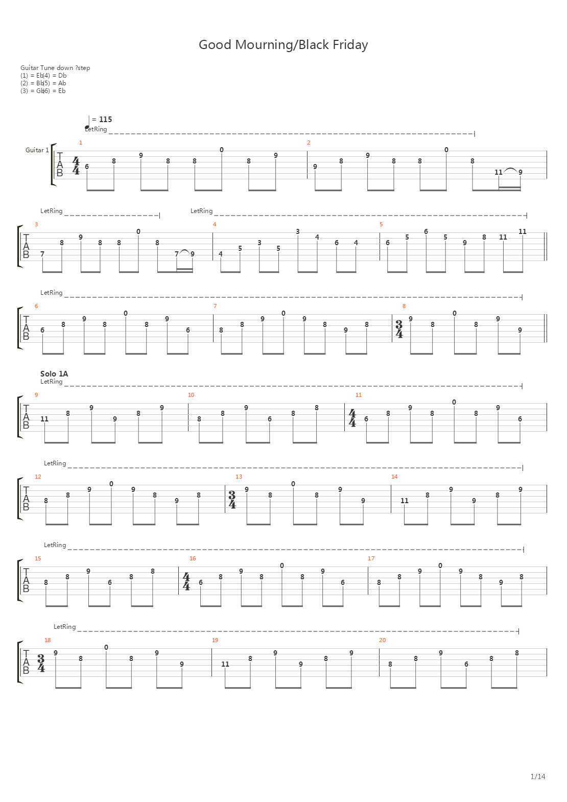 Good Mourning_Black Friday吉他谱