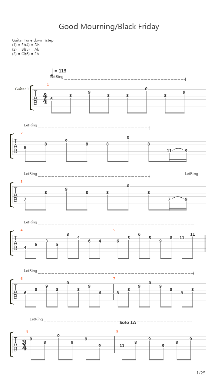 Good Mourning_Black Friday吉他谱