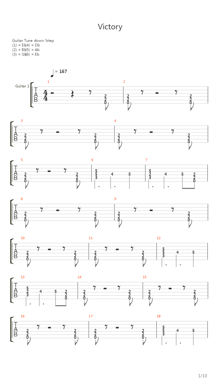 Victory吉他谱