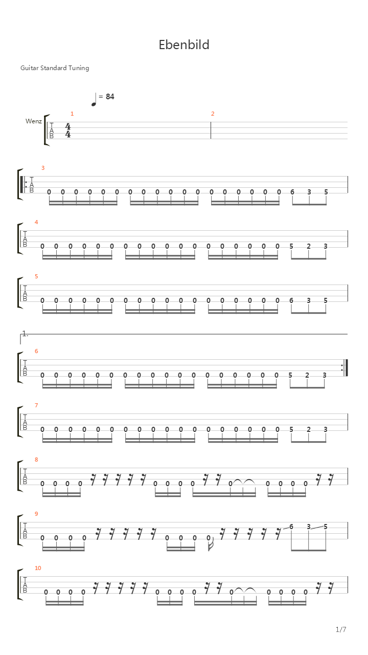 Ebenbild吉他谱