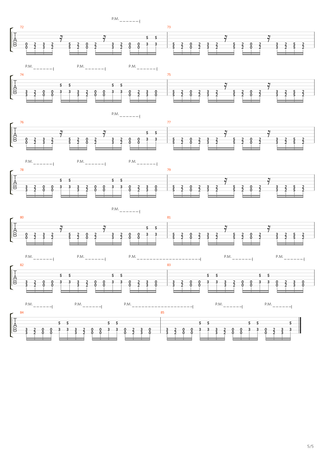 Pushing Through吉他谱